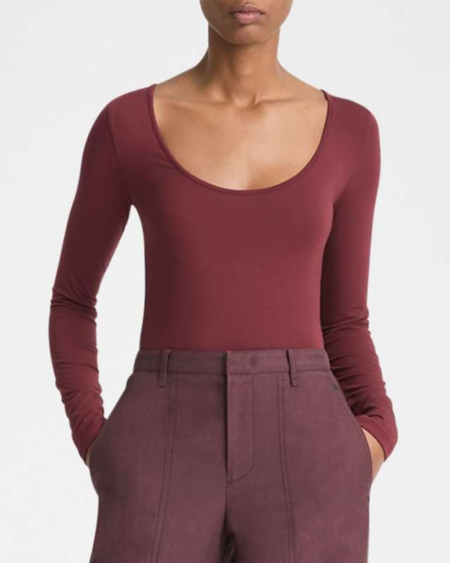 Long-Sleeve Scoop-Neck T